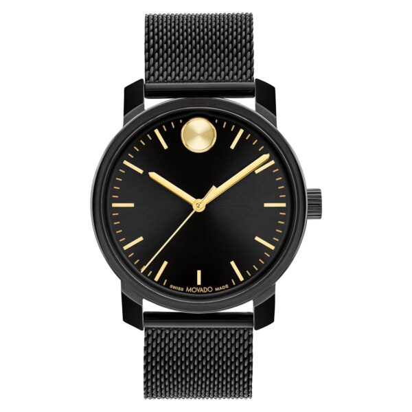 Reloj Movado Bold Access 3601246 para Hombre Caja de Acero Inoxidable 41mm Esfera Negra Cristal Mineral K1 Resistente al