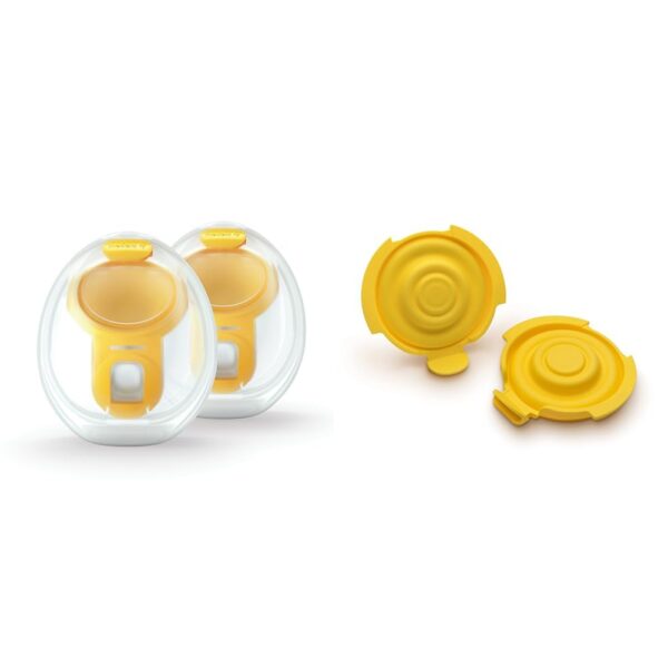 Juego de Tazas de Colección Manos Libres Medela con Membranas de Repuesto PersonalFit Flex para Freestyle Flex Pump in S
