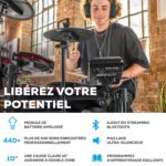 Batería Electrónica Alesis Nitro Max Kit 8 Piezas Caja de Doble Zona 10 Pulgadas Bluetooth Negro con Baquetas Vic Firth