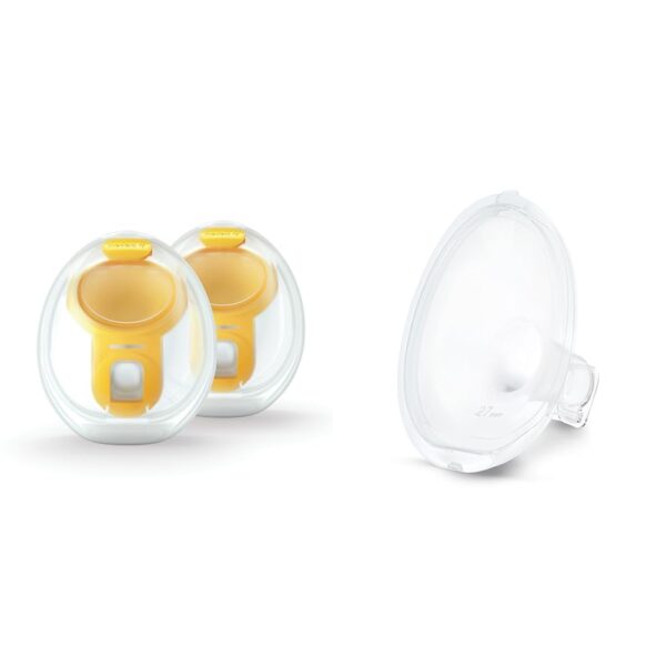 Copas de colección manos libres Medela compatibles con extractores de leche eléctricos Freestyle Flex Pump in Style Swin