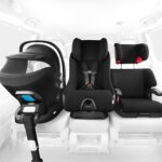 Asiento de coche para bebé Clek Liing LG24U1-RRB2 orientado hacia atrás pata de carga ajustable Railroad Ziip