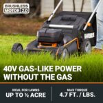 Cortacésped Inalámbrico WORX Nitro WG752 40V 21 pulgadas con Aerodeck e Intellicut