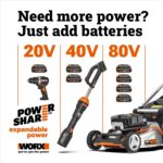 Cortacésped Inalámbrico WORX Nitro WG752 40V 21 pulgadas con Aerodeck e Intellicut