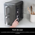 Ninja Freidora de aire, 10 cuartos de galón DoubleStack XL 2 cestas, diseño compacto, cocina pollo entero de 5 libras, a