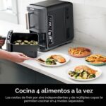 Ninja Freidora de aire, 10 cuartos de galón DoubleStack XL 2 cestas, diseño compacto, cocina pollo entero de 5 libras, a