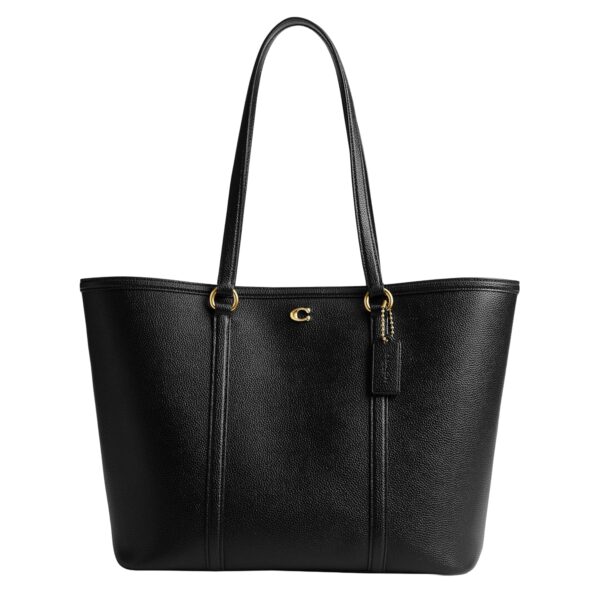 Bolsa de Mano COACH Legacy CU056 Piel de Guijarro Pulida Negro