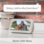 Kit Ring Video Doorbell Níquel Satinado con Spotlight Cam Plus Plug-In Blanco
