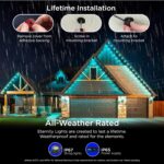 Luces Permanentes para Exteriores Enbrighten Vibe Eternity Modelo 82729 50 Pies 36 LEDs RGBWIC IP67 Compatible con Alexa