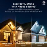 Luces Permanentes para Exteriores Enbrighten Vibe Eternity Modelo 82729 50 Pies 36 LEDs RGBWIC IP67 Compatible con Alexa