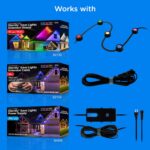 Luces Permanentes para Exteriores Enbrighten Vibe Eternity Modelo 82729 50 Pies 36 LEDs RGBWIC IP67 Compatible con Alexa