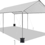 Refugio de Toldo Metálico SAILARY HW-VS21CP01-01GR 10 x 20 Pies Gris Estructura de Acero A Prueba de Agua