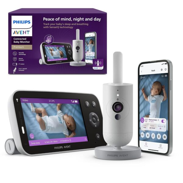 Monitor de Bebé Philips Avent SCD973/37 con Cámara 1080p Wifi Detección de Llanto y Visión Nocturna