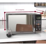 Emerson MWG1191SB - Horno microondas de 1.1 pies cúbicos con función de parrilla incorporada, potencia de 1100 W, acero