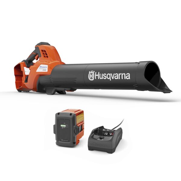 Soplador de Hojas Husqvarna 230iB Inalámbrico a Batería 40V Motor sin Escobillas 136 MPH 650 CFM Naranja