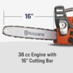 Motosierra a gas Husqvarna 120 Mark III 970739616 38cc barra 16 pulgadas motor X-Torq 2 tiempos