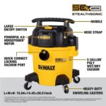 DEWALT STEALTHSONIC - Aspiradora ultra silenciosa para tienda Wet Dry Shop Vac de 5 galones, aspiradora ultra silenciosa