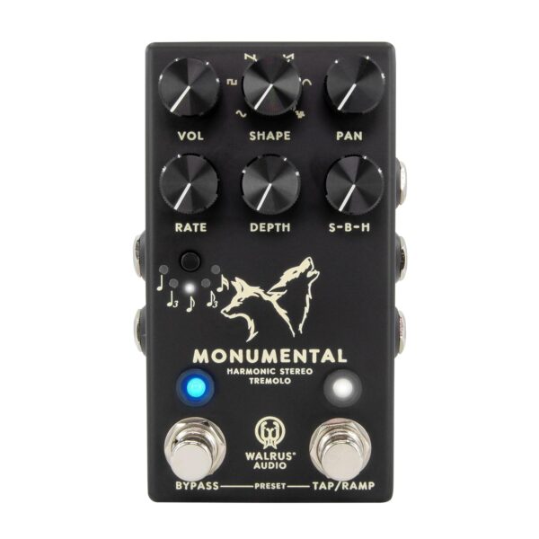Walrus Audio Monumental Stereo Armónico Trémolo, Negro