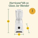 Cuisinart Hurricane® - Batidora digital en tarro de vidrio de 48 onzas, manual de 5 velocidades, 6 ajustes preestablecid