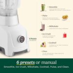 Cuisinart Hurricane® - Batidora digital en tarro de vidrio de 48 onzas, manual de 5 velocidades, 6 ajustes preestablecid