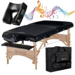 Mesa de Masaje Plegable Master Massage Gibraltar 32 Pulgadas Negro Nano con MusicMaster Dream Sound Face Cradle