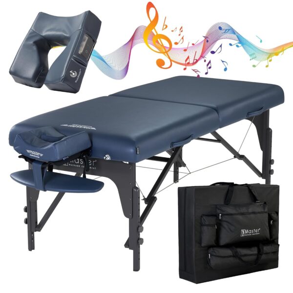 Mesa de Masaje Portátil Master Massage Montclair 31 x 84 Pulgadas Azul Rey Altura Ajustable
