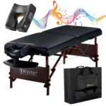 Mesa de Masaje Portátil Master Massage Del Ray 30 Pulgadas con Cojín MusicMaster Dream Sound Negro
