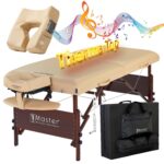 Mesa de Masaje Master Massage Del Ray TT 30 Pulgadas con Cojín Facial MusicMaster Dream Sound Crema