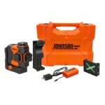 Johnson Level & Tool JLN300-GN3360 Nivel láser, autonivelante, láser plano de 3 x 360° con tecnología GreenBrite®, base