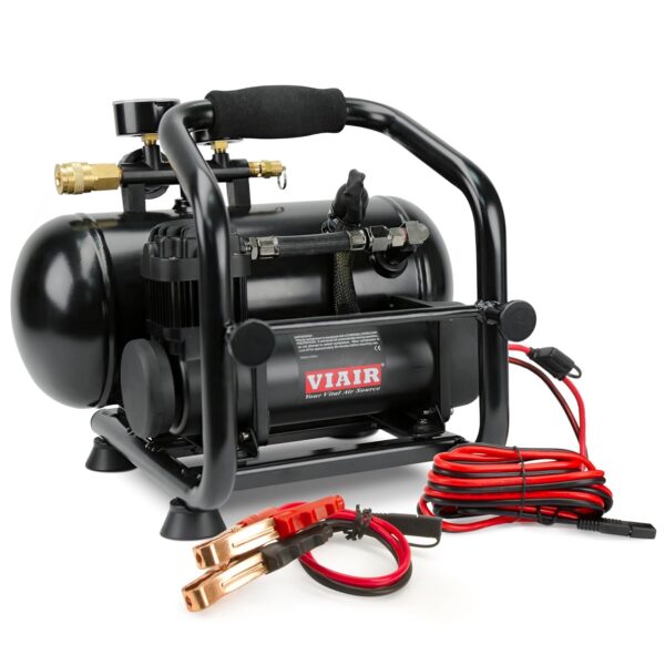 Compresor de Aire VIAIR 380C 38034 12V Tanque 1.5 Galones 200 PSI Abrazaderas de Cocodrilo