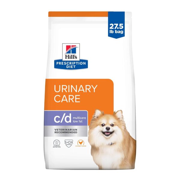 Alimento Seco Hill's Prescription Diet C/D Multicare Low Fat Cuidado Urinario Sabor Pollo Bolsa 27.5 Libras