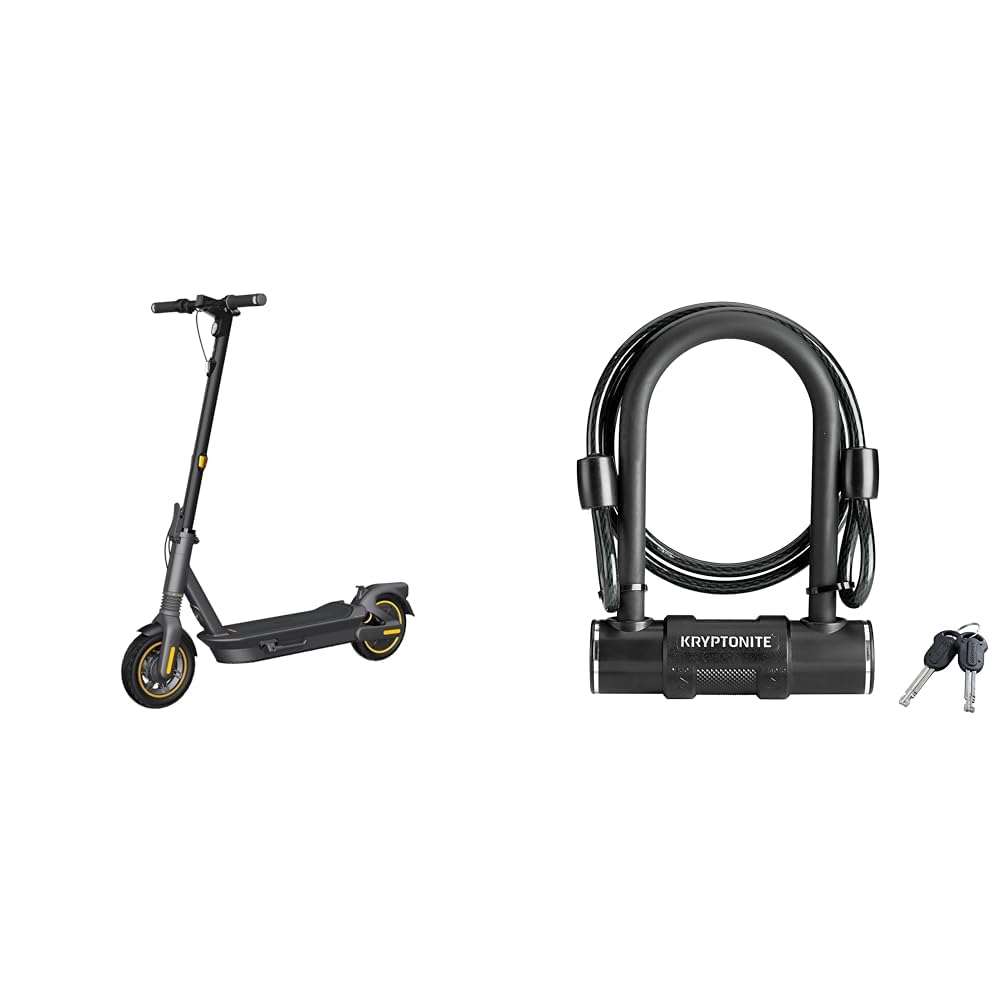 Patinete eléctrico Segway Ninebot MAX G2 con candado tipo U Kryptonite para bicicleta scooter plegable movilidad urbana