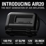 Inflador de Neumáticos NOCO AIR20 Portátil 20 A 12 Voltios Flujo de Aire 47 Litros por Minuto Presión Máxima 100 PSI