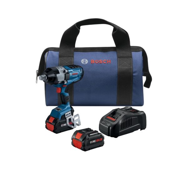 Llave de Impacto Bosch GDS18V-1180CB28 PROFACTOR 18V 3/4 Pulgadas 1180 Ft-Lbs Fijación 1620 Ft-Lbs Ruptura con 2 Batería