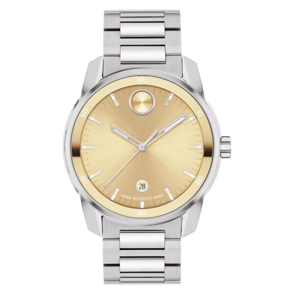 Reloj Movado Bold Verso Hombre 3601203 Cuarzo Suizo 42mm Acero Inoxidable Esfera Dorada