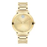 Reloj Movado Bold Evolution 2.0 3601106 para mujer 34mm dorado con cristal