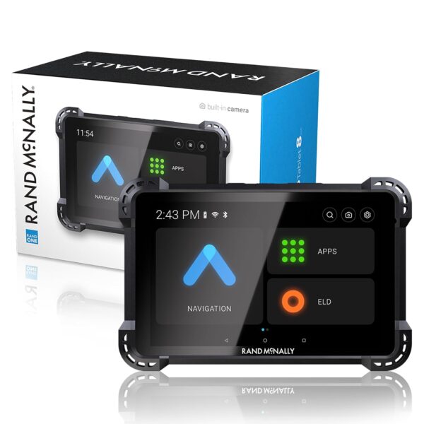 Navegador GPS para camión Rand McNally RANDTAB8 pantalla táctil de 8 pulgadas con cámara incorporada y montaje magnético