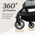 Graco Premier Modes Merge - Carriola con ruedas EZ Spin para rotación de 360 grados, 3 modos: portabebés de asiento de a