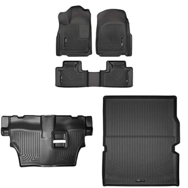 Tapetes Husky Liners Weatherbeater para Dodge Durango 2016 2024 Delantero 2da y 3ra Fila más Cargo 5 Piezas Negro