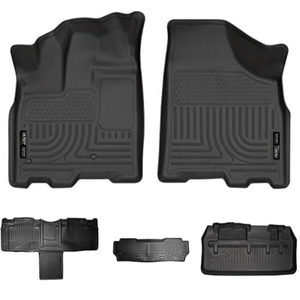 Tapetes Husky Liners Weatherbeater Toyota Sienna 2011 2020 Delantero 2da y 3ra Fila más Carga 5 Piezas Negro