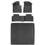 Tapetes Husky Liners Weatherbeater para Hyundai Tucson 2022 2024 Delantera 2da Fila y Carga 4 Piezas Negro Caucho