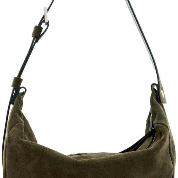 Bolsa de Hombro AllSaints Madea W060XB Piel Verde Olivo Cruzada