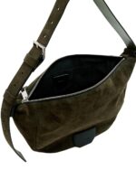 Bolsa de Hombro AllSaints Madea W060XB Piel Verde Olivo Cruzada