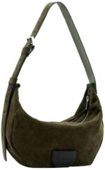 Bolsa de Hombro AllSaints Madea W060XB Piel Verde Olivo Cruzada