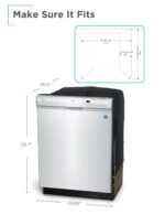 BLACK+DECKER BDW200MS - Lavavajillas empotrado de 24 pulgadas, capacidad para 12 cubiertos con cubeta de acero inoxidabl