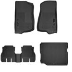 Tapetes Husky Liners WeatherBeater para Jeep Wrangler JK JL 2018 2024 4 Puertas Asientos de Cuero y Subwoofer Delantero