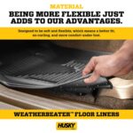 Tapetes Husky Liners WeatherBeater para Jeep Wrangler JK JL 2018 2024 4 Puertas Asientos de Cuero y Subwoofer Delantero