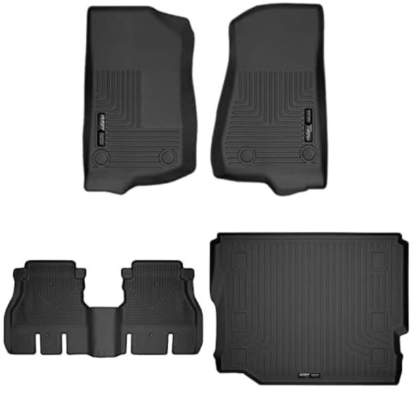 Alfombrillas de Piso Husky Liners Weatherbeater Jeep Wrangler JK JL 2018 2024 4 Puertas Negro 4 Piezas