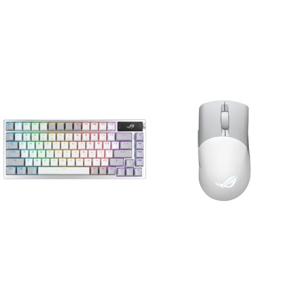 Combo Teclado y Mouse Inalámbricos ASUS ROG Azoth y ROG Keris 75 Teclas Pantalla OLED Interruptores ROG NX Storm Interca