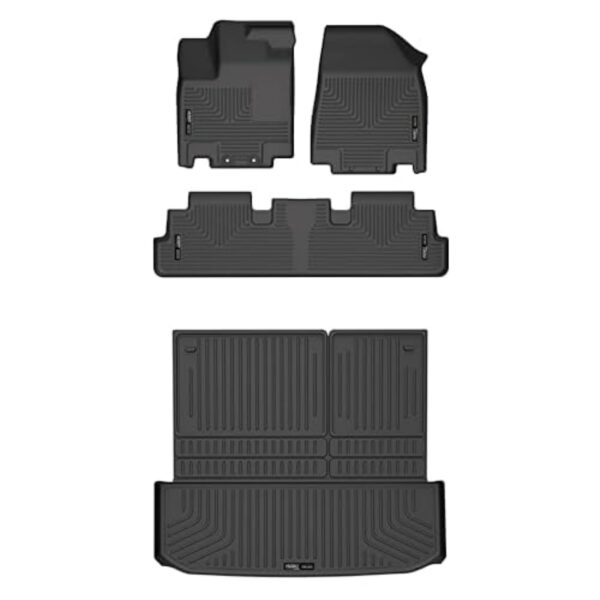 Tapetes Husky Liners Weatherbeater Nissan Pathfinder e Infiniti QX60 2022 2024 Delantera y 2da Fila más Carga 4 Piezas N