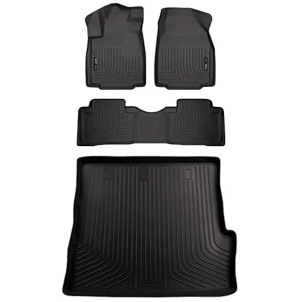 Alfombrillas para piso Husky Liners Weatherbeater Honda Pilot 2009 2015 4 piezas Negro